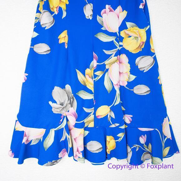 New! Adrianna Papell Women's Tulip Printed Flounce Dress, plus size 16W - Picture 13 of 16